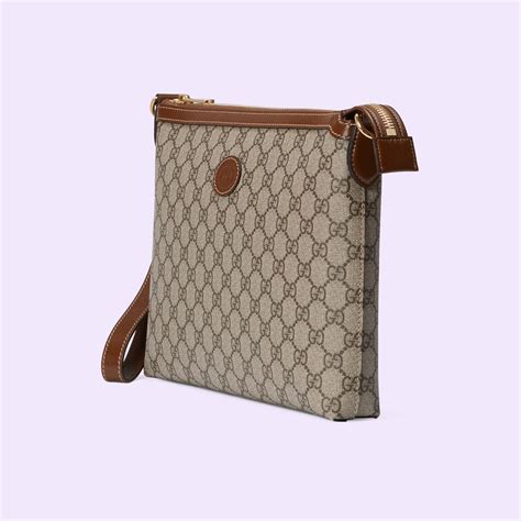 gucci supreme messenger bag large|Messenger bag with interlocking g.